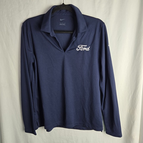 Nike Tops - Nike Branded Ford Womens Large Polo Shirt Navy Career Work Fan Golf Car Truck‎